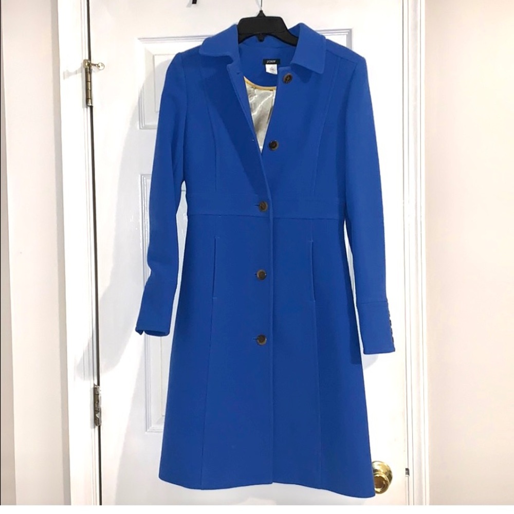 J Crew Classic lady coat Italian double cloth wool